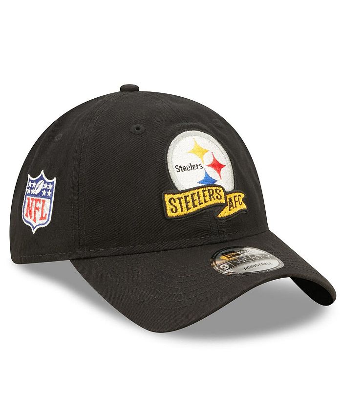 цена Черная кепка 9Twenty с регулируемой боковой линией для больших мальчиков и девочек Pittsburgh Steelers 2022 New Era, черный