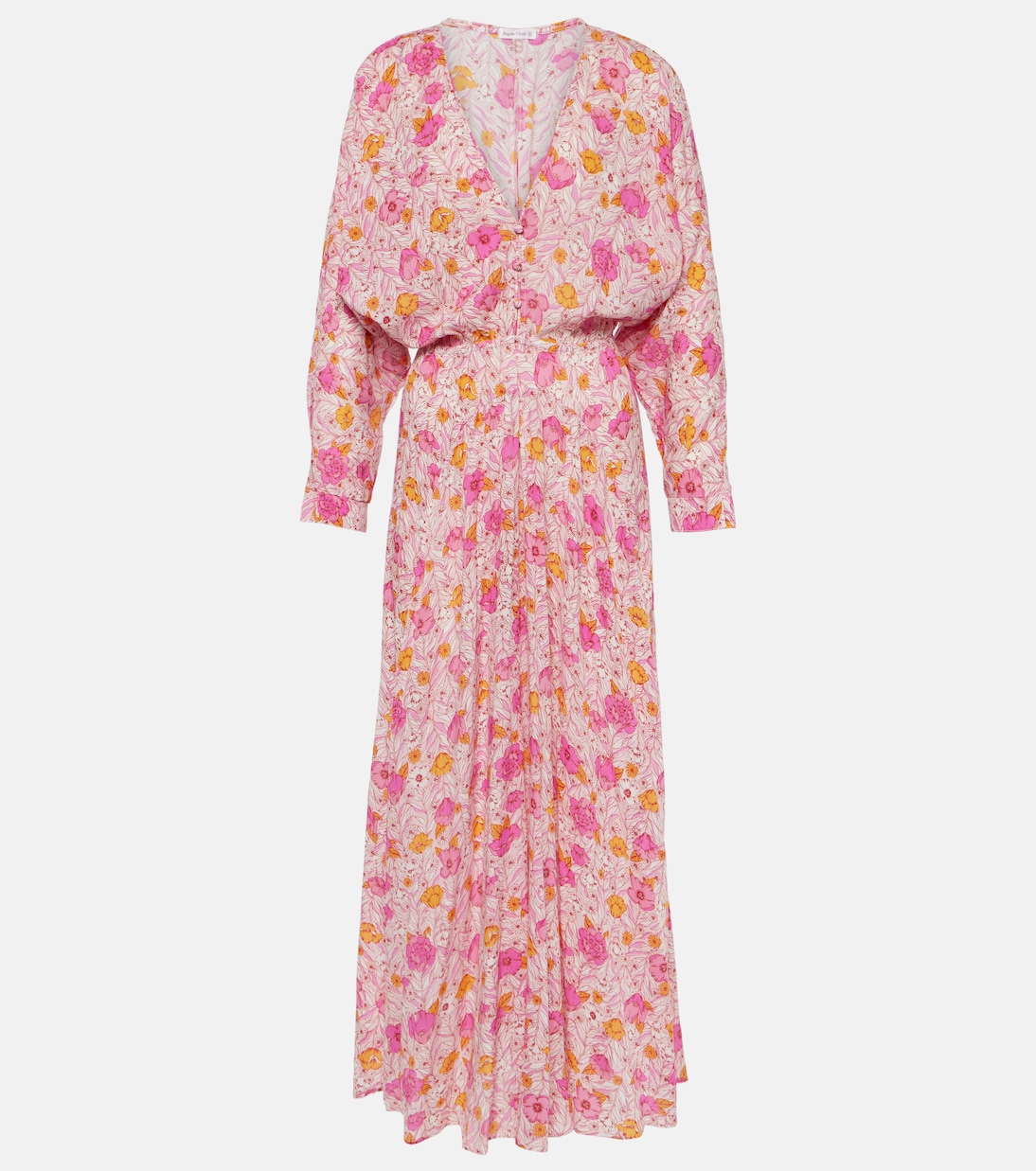 Платье макси ilona с цветочным запахом Poupette St Barth, розовый