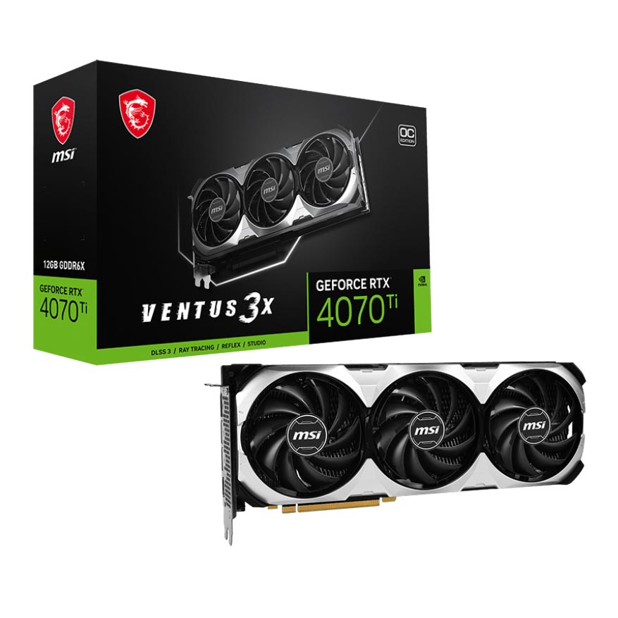 Видеокарта MSI GeForce RTX 4070 Ti VENTUS 3X OC, 12 Гб цена и фото