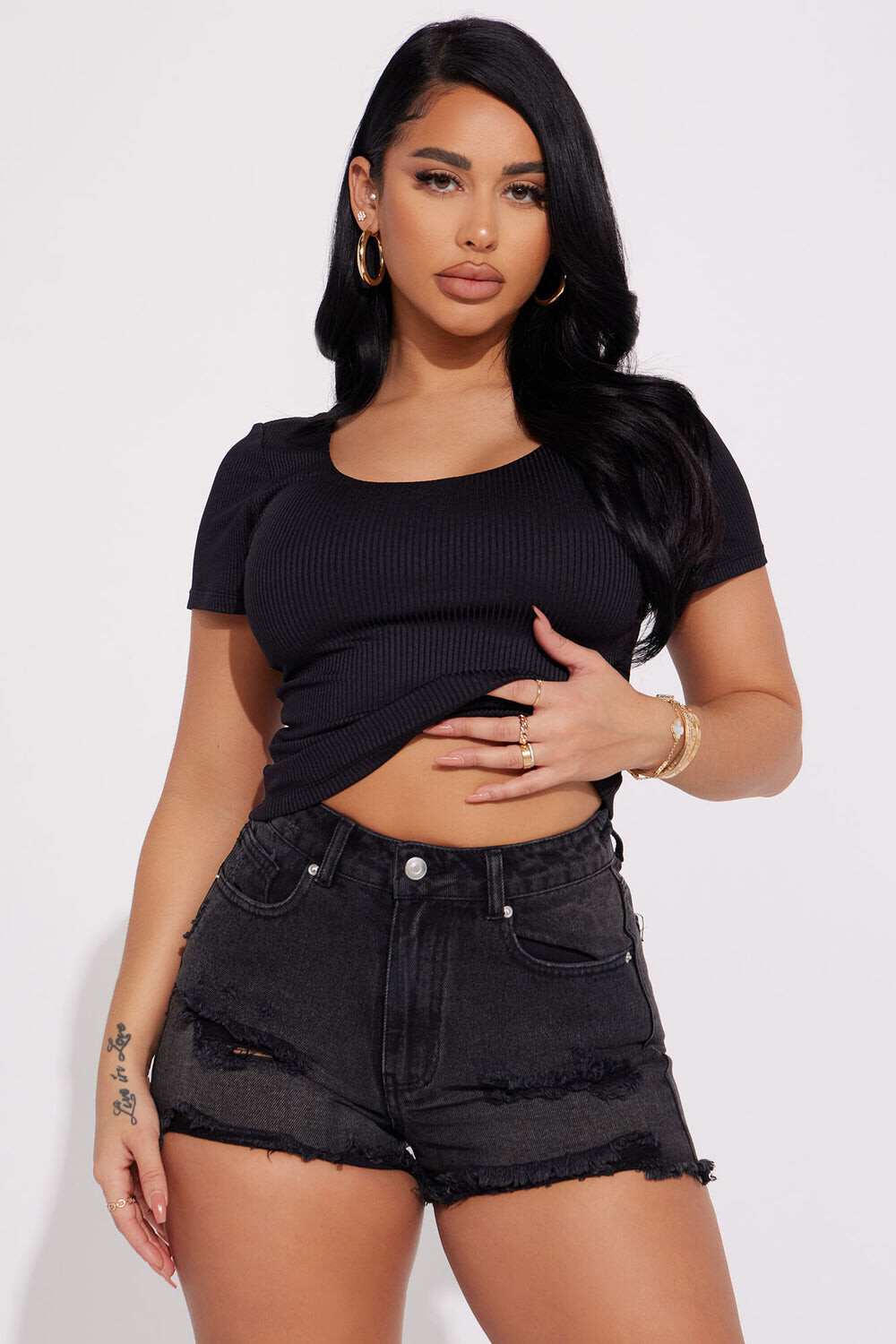 

Топ Fashion Nova RT49721, черный