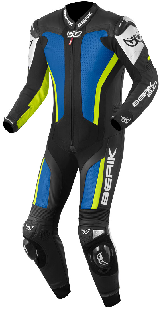 

Berik Losail Один кусок мотоцикл кожаный костюм, черный/белый/синий/желтый