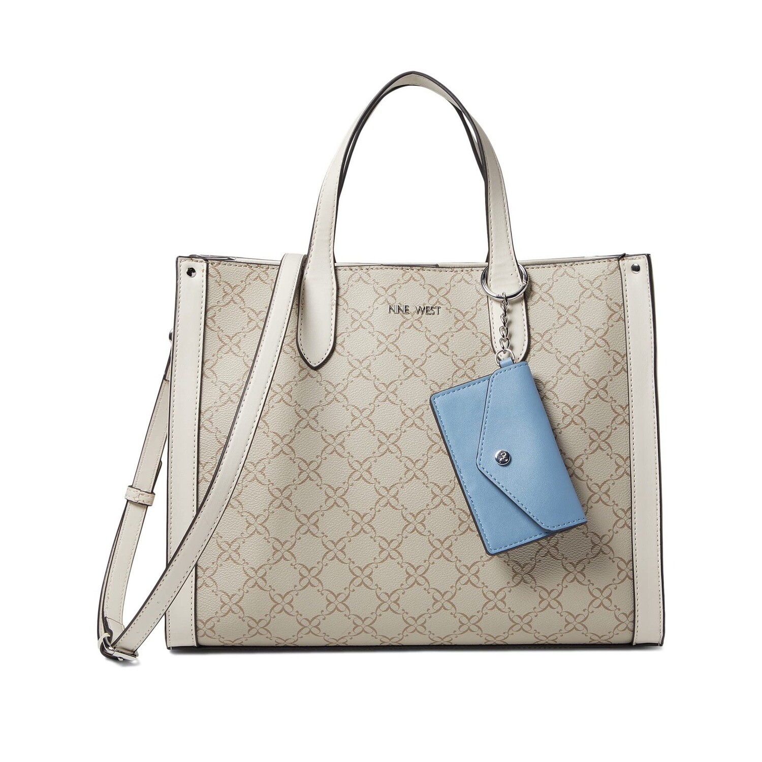 

Сумка-тоут Nine West Candance Carryall, кремовый/голубой, Синий