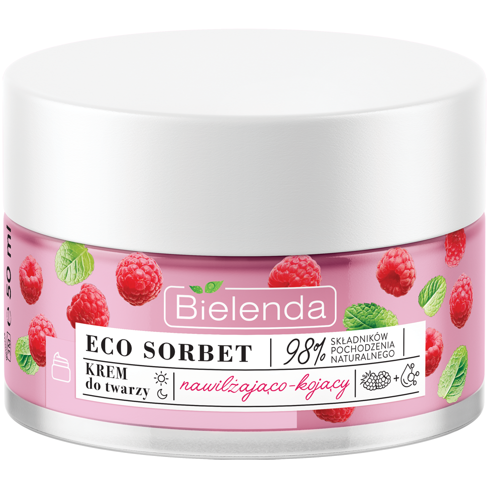 Увлажняющий сорбет. Eco Sorbet Raspberry крем. Eco Sorbet. Крем сорбет для лица Эссенс. Крем сорбет от Дарлинг фото.