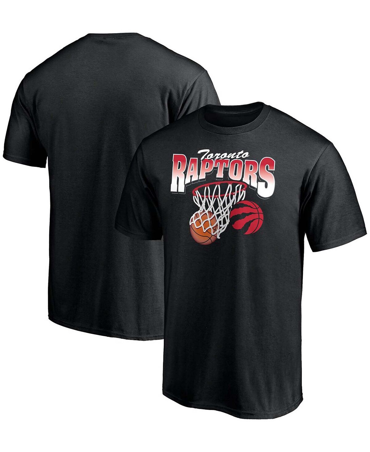 

Мужская черная футболка toronto raptors balanced floor Fanatics, черный