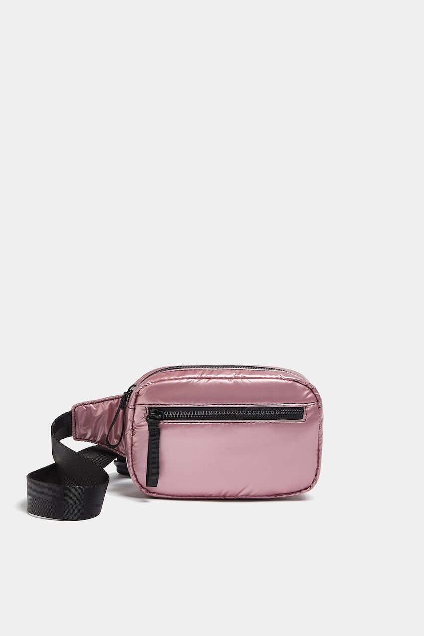 

Поясная сумка с эффектом металлик Pull&Bear, розовый