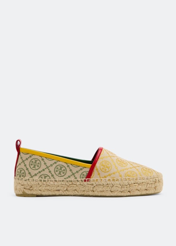 

Эспадрильи TORY BURCH T Monogram platform espadrilles, желтый