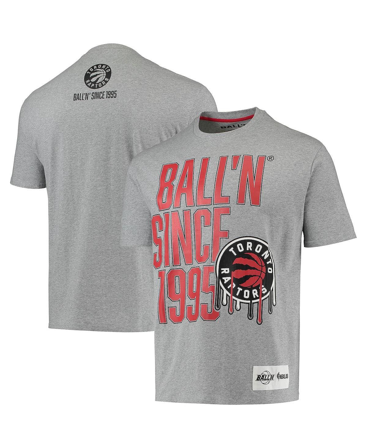 

Мужская футболка heather grey toronto raptors с 1995 года BALL'N, мульти