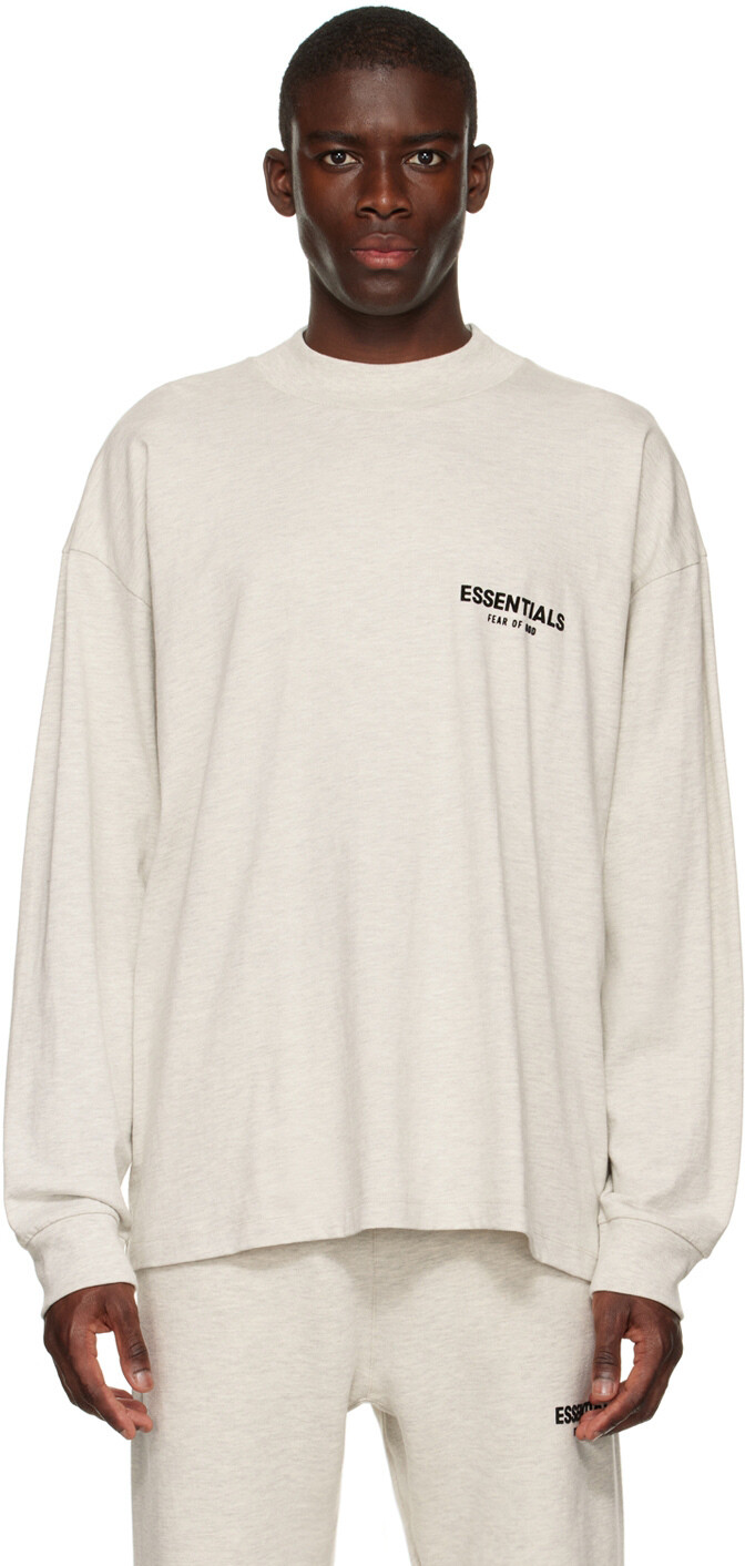 

Хлопковая футболка с длинным рукавом Off-White Essentials, Белый