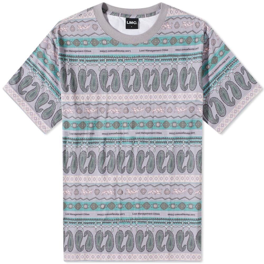 

Футболка LMC Paisley Stripe Tee, Серый