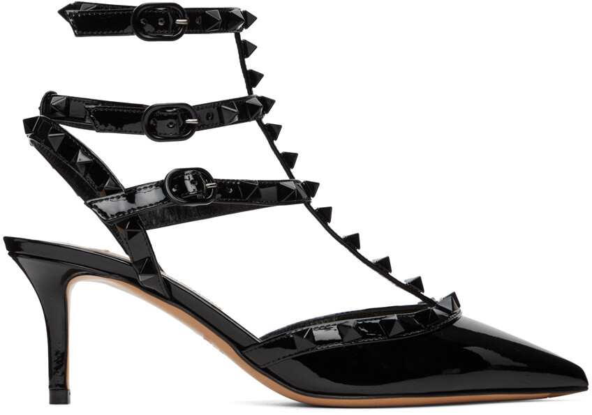 

Черные туфли Rockstud на каблуке в клетку Valentino Garavani