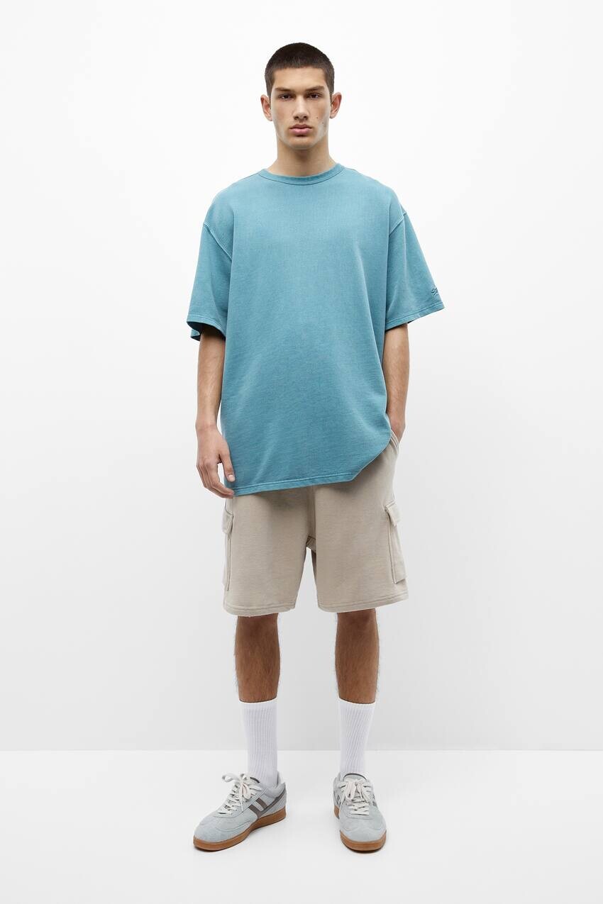 

Шорты-бермуды карго Pull&Bear, бежевый