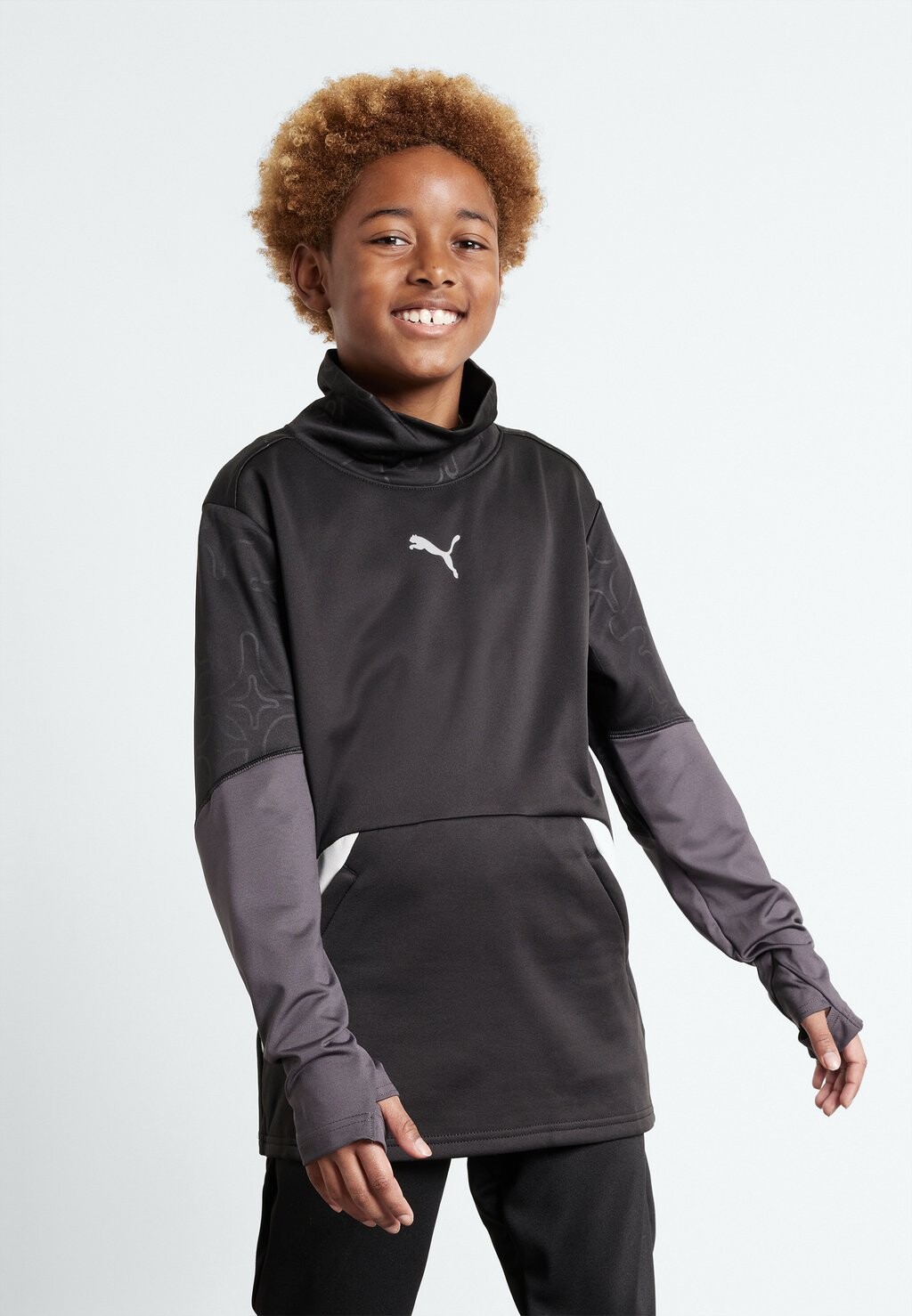 

Футболка с длинным рукавом Individual Winterized Jr Unisex Puma, цвет black/dark coal