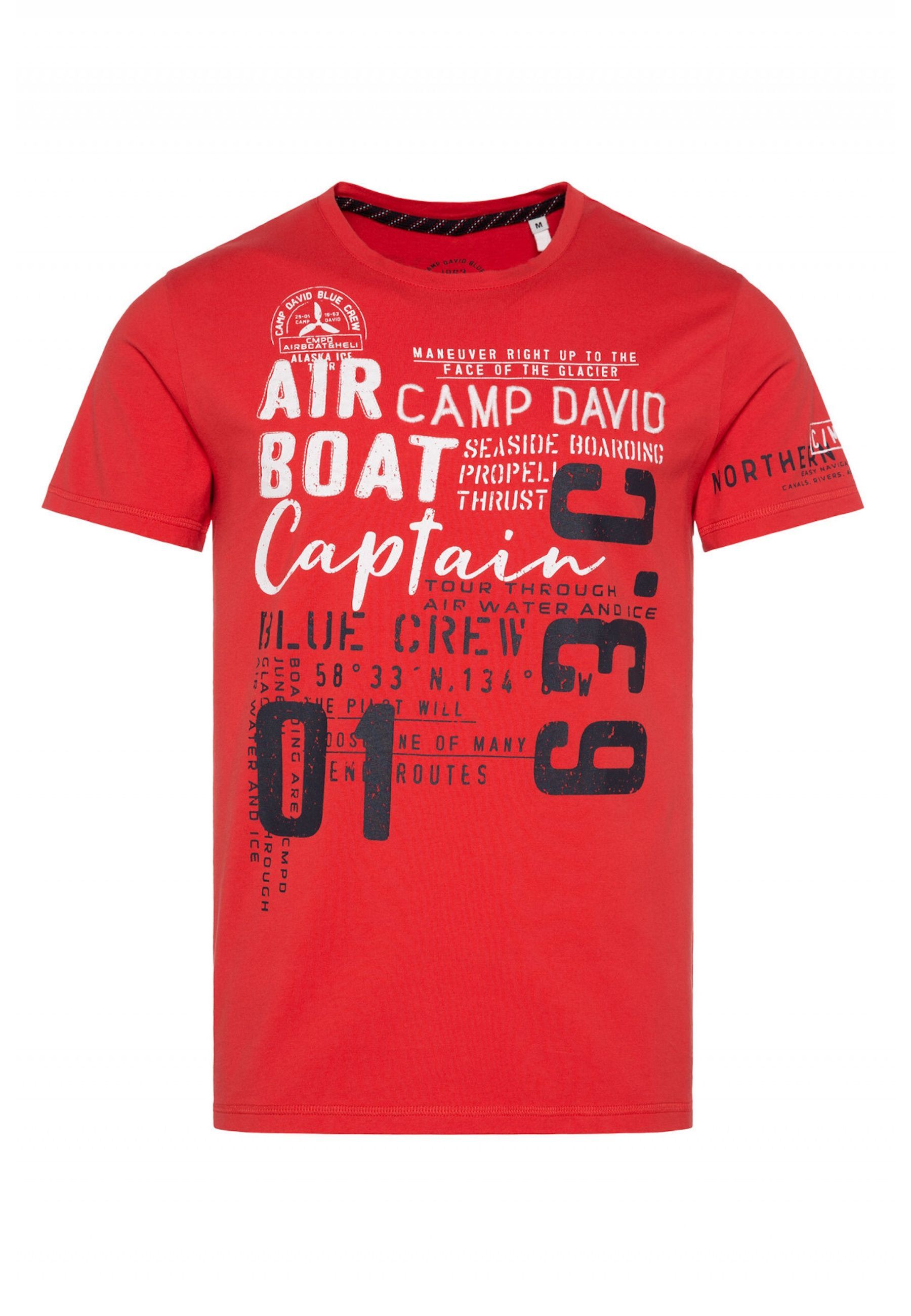 Футболка CAMP DAVID Alaska Ice Tour', красный зажим грудной turbochest camp красный