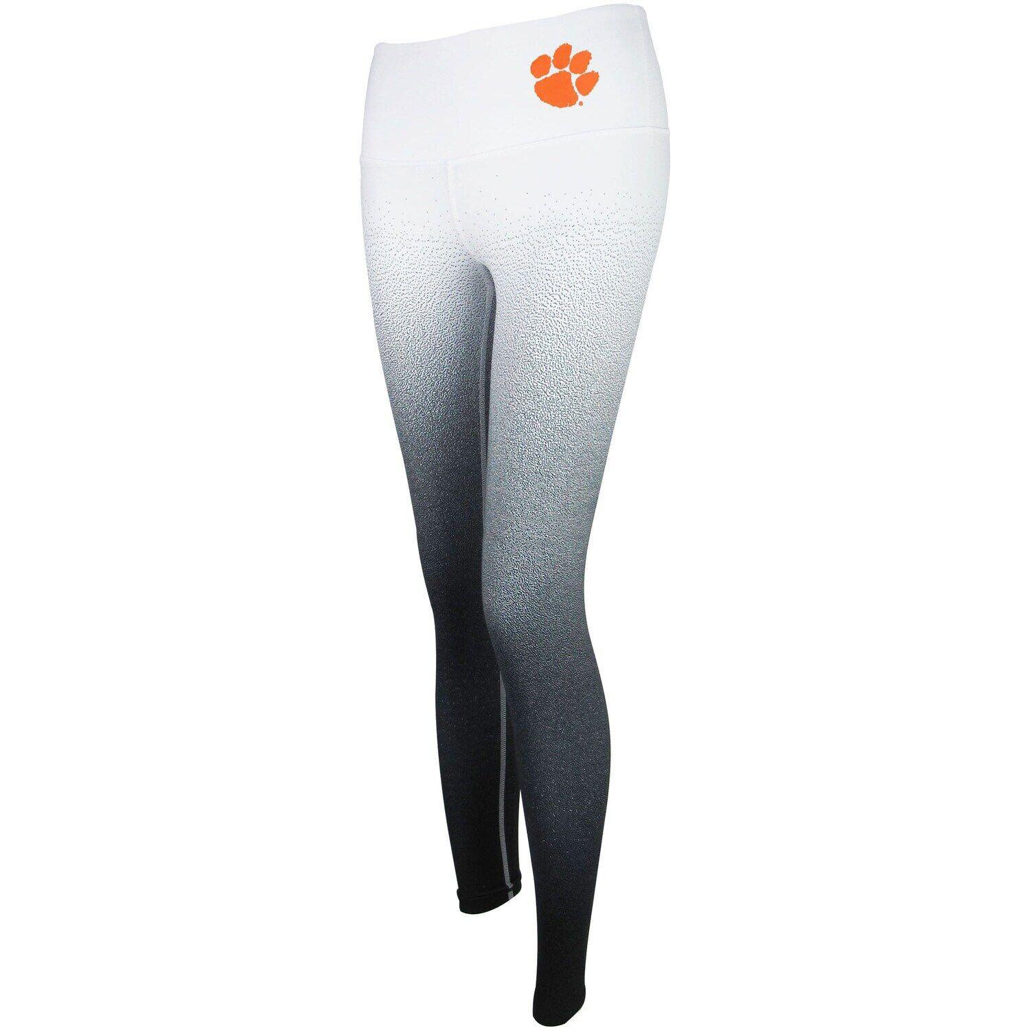 

Женские белые/черные леггинсы с эффектом омбре Clemson Tigers ZooZatz со статическим принтом