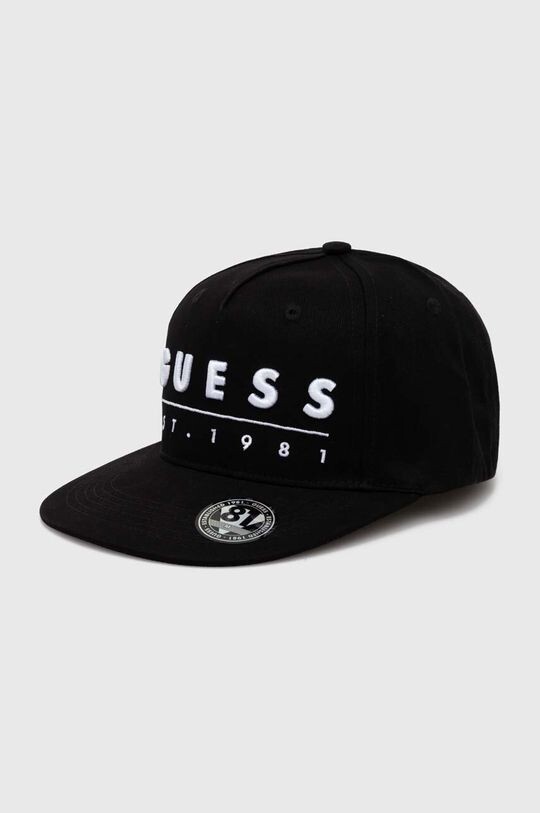 

Бейсболка из хлопка Guess, черный