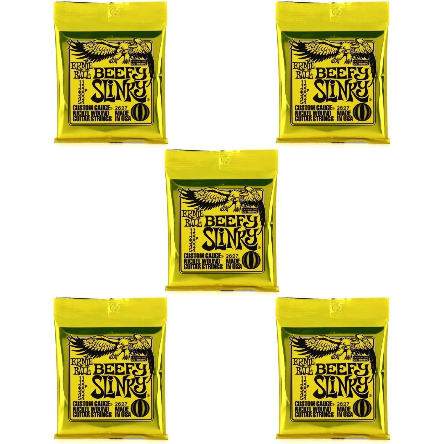 

Струны для электрогитары Ernie Ball 2627 Beefy Slinky с никелевой обмоткой — .011-.054 (5 шт.)
