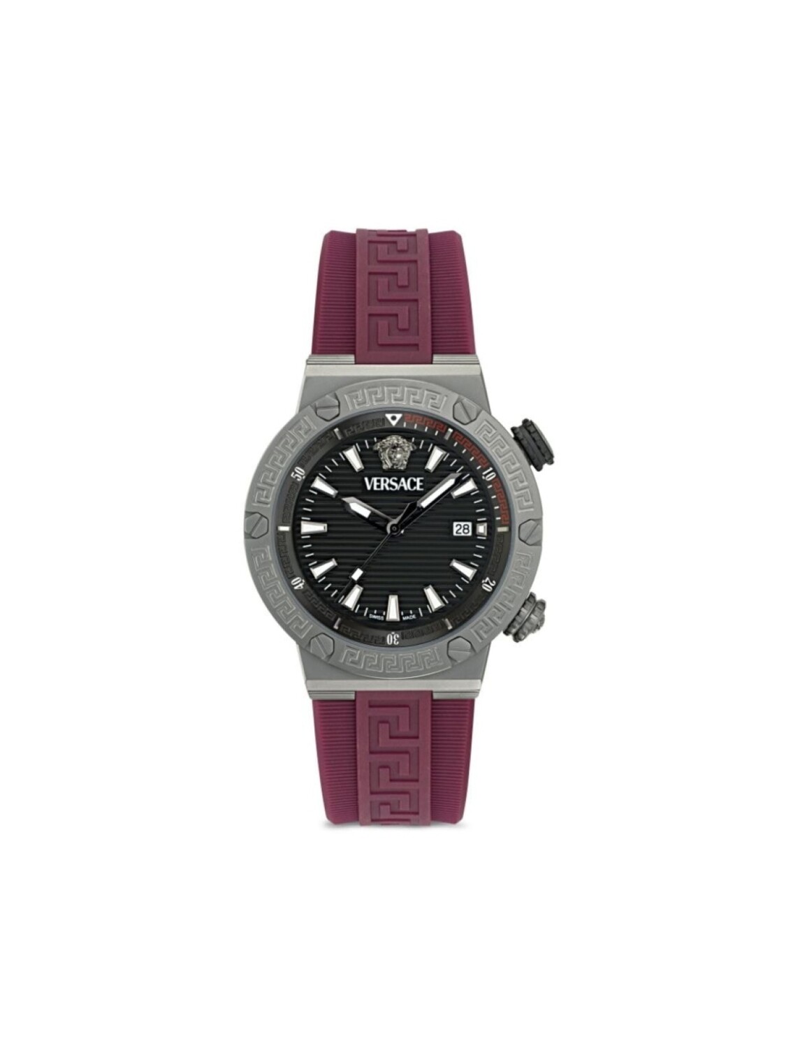 

Versace наручные часы Greca Logo Diver 43 мм, черный