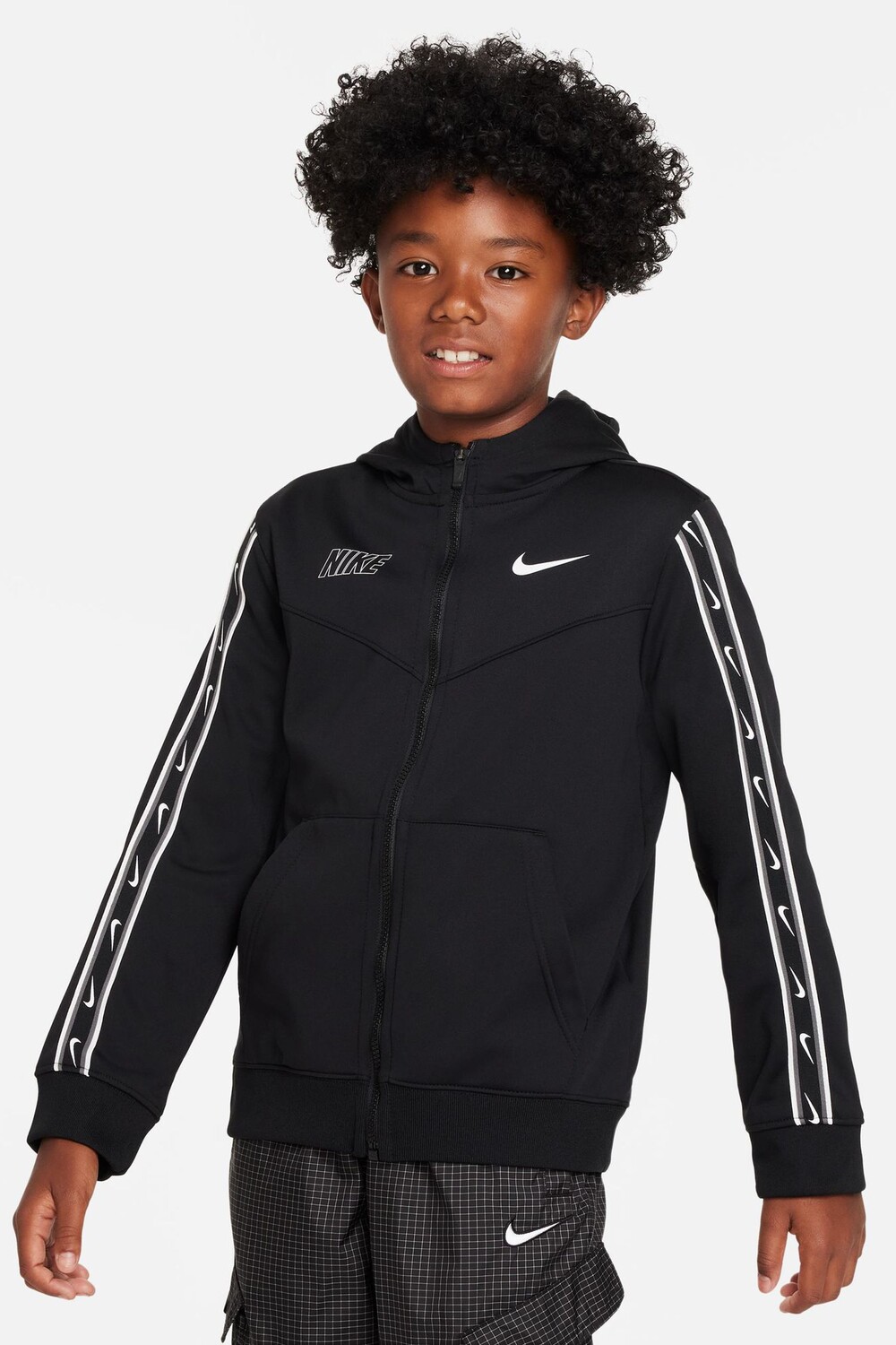 

Толстовка на молнии Sportswear с повтором Nike, черный