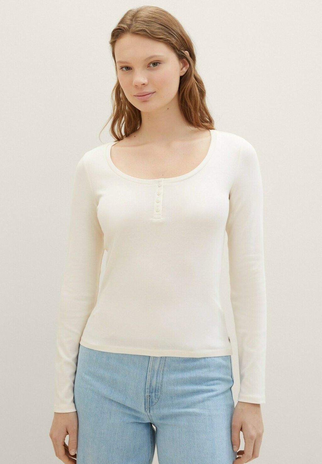 

Рубашка с длинным рукавом TOM TAILOR DENIM, цвет gardenia white