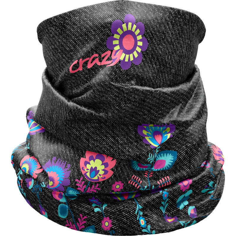 Сумасшедший шарф-труба Crazy, черный цена и фото