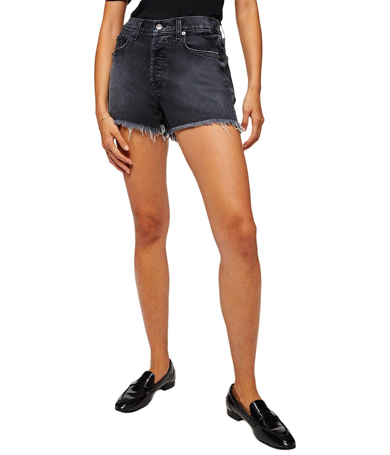 

Шорты 7 For All Mankind, Monroe Cutoffs Shorts in Eclipse Black