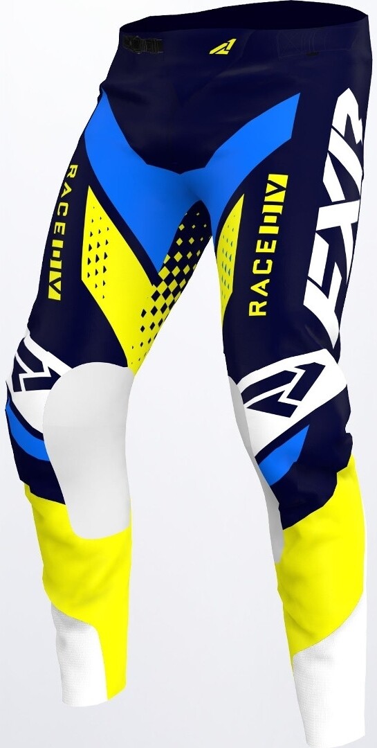 

Брюки FXR Revo RaceDiv мотокроссовые, синий/белый/желтый