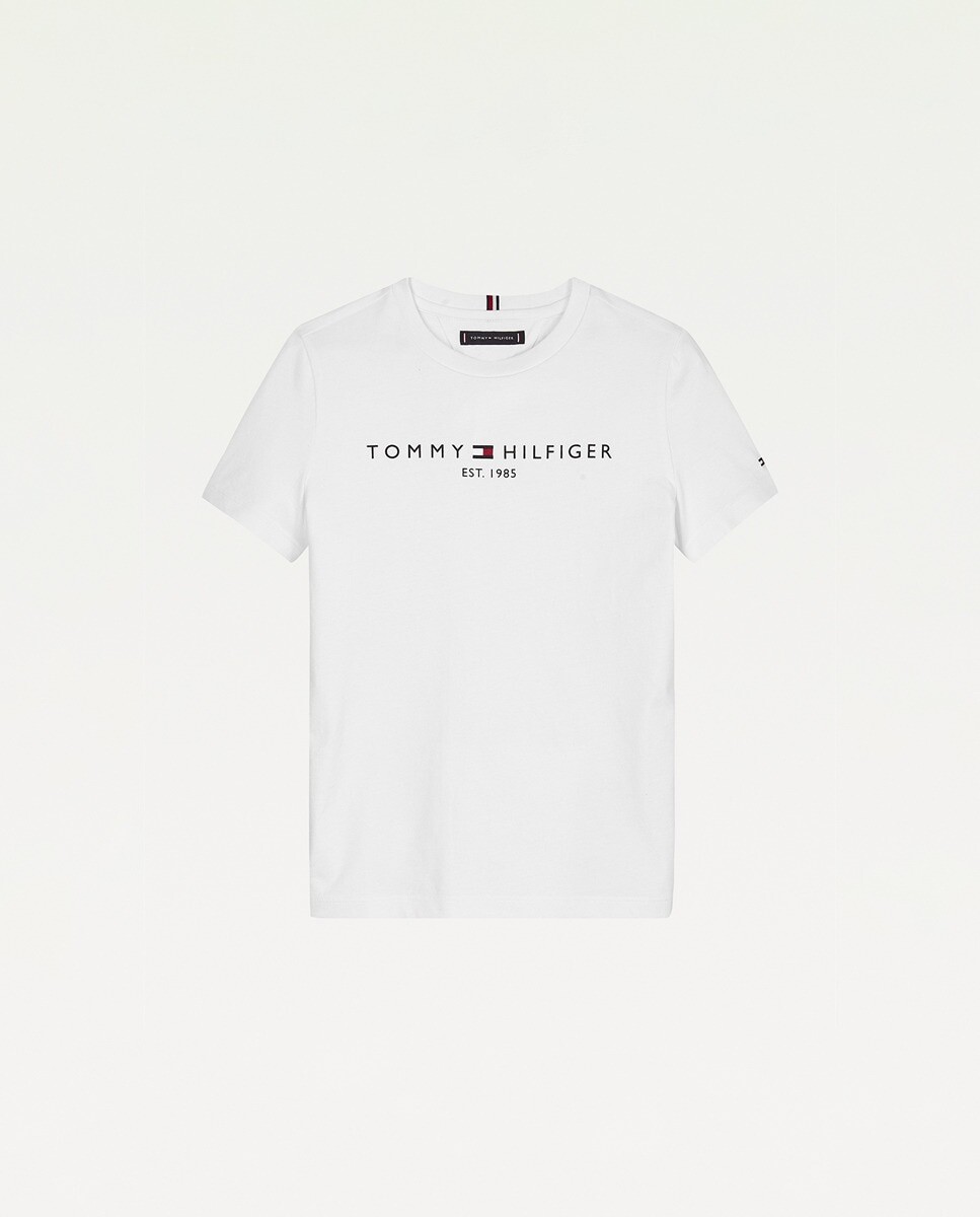 

Белая футболка для мальчика с коротким рукавом Tommy Hilfiger, белый