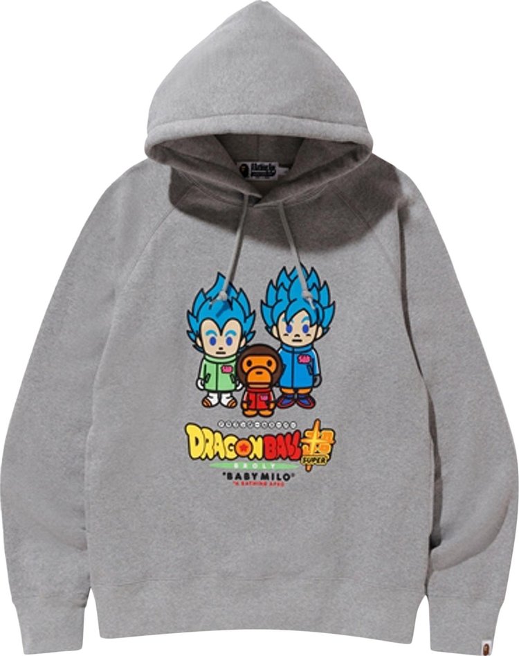Худи BAPE x Dragon Ball Z Super Son Goku & Vegeta Hoodie 'Grey', серый