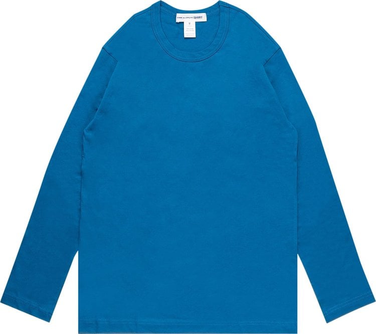 Футболка Comme des Garçons SHIRT Rear Logo Long-Sleeve T-Shirt 'Blue', синий - фото