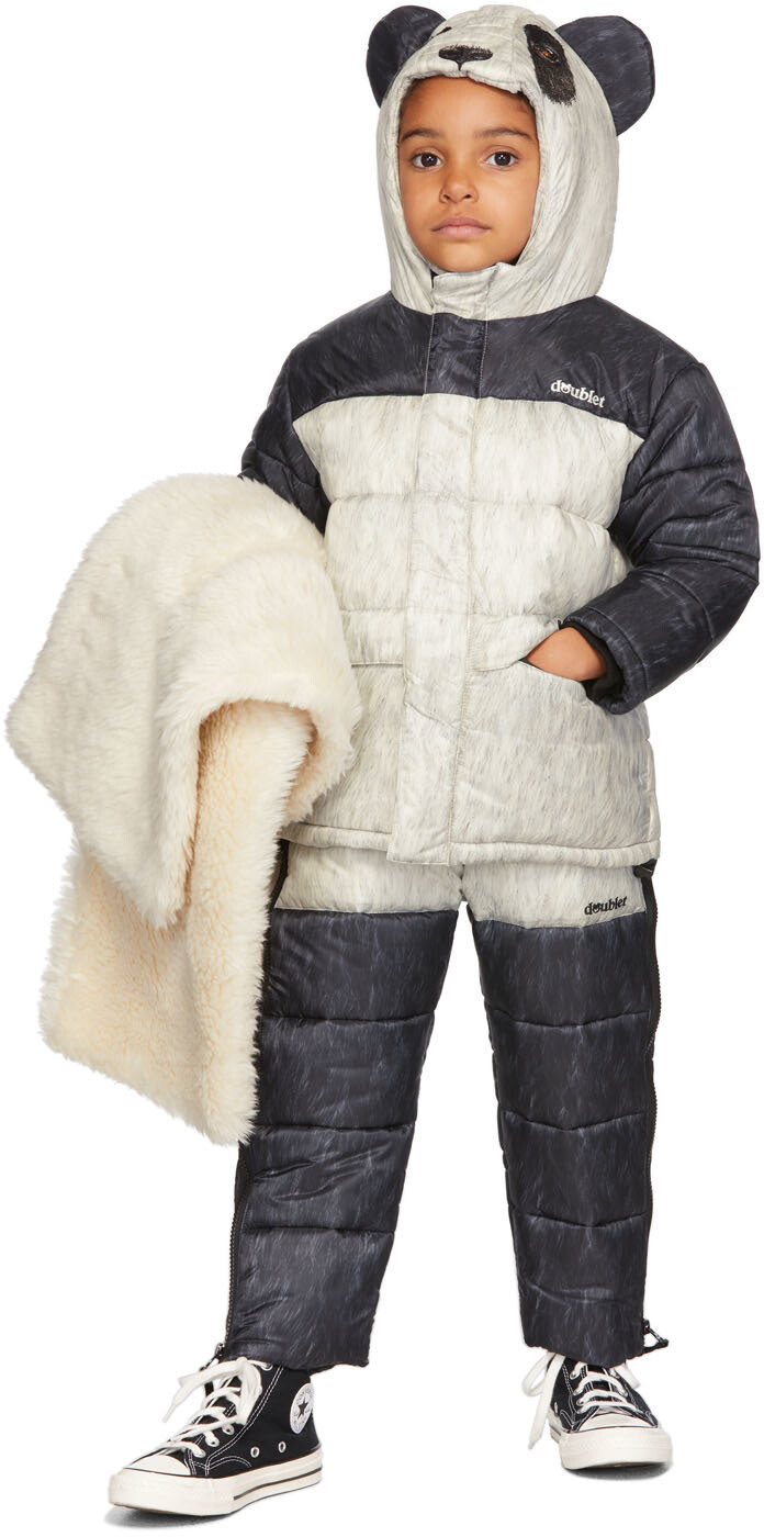 

SSENSE Exclusive Kids Grey & Black Panda Costume Puffer Jacket Doublet