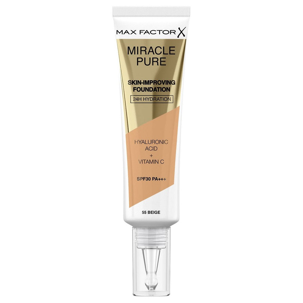 Max Factor Тональный крем Miracle Pure SPF30 PA+++, улучшающий состояние кожи 55 Beige 30мл