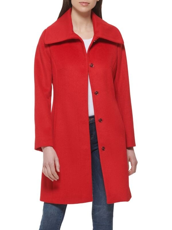 

Шерстяное пальто со трансформируемым воротником Cole Haan Red