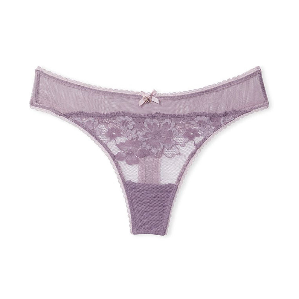 

Стринги Victoria's Secret Body By Victoria Lace-Front Mesh, светло-фиолетовый