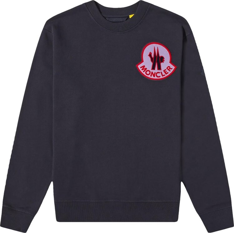 

Свитер 2 Moncler Crewneck Patch Sweater 'Night Blue', синий