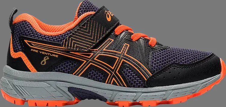 

Кроссовки pre venture 8 ps 'black shocking orange' Asics, черный