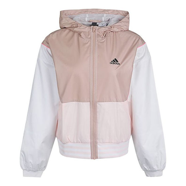 Куртка Adidas neo MUST HAVES BLOCK Colorblock Logo Windproof Pink, Розовый