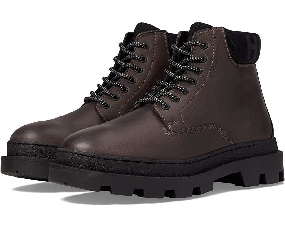 Ботинки Graham Leather Chunky Lace Boot HUGO, серый ботинки hugo graham halb бордовый черный