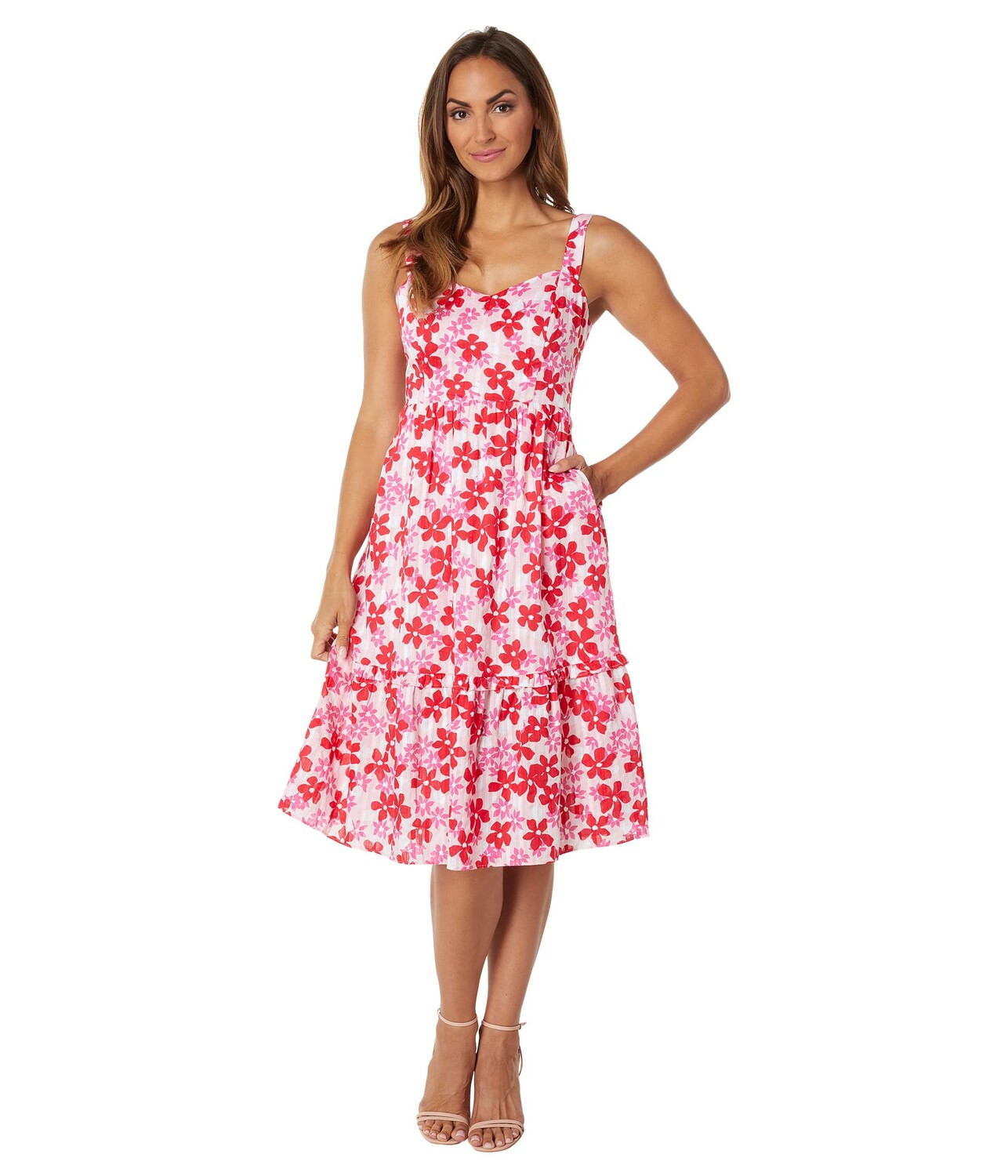

Платье Draper James, Martie Tie Back Dress in Exploded Daisies