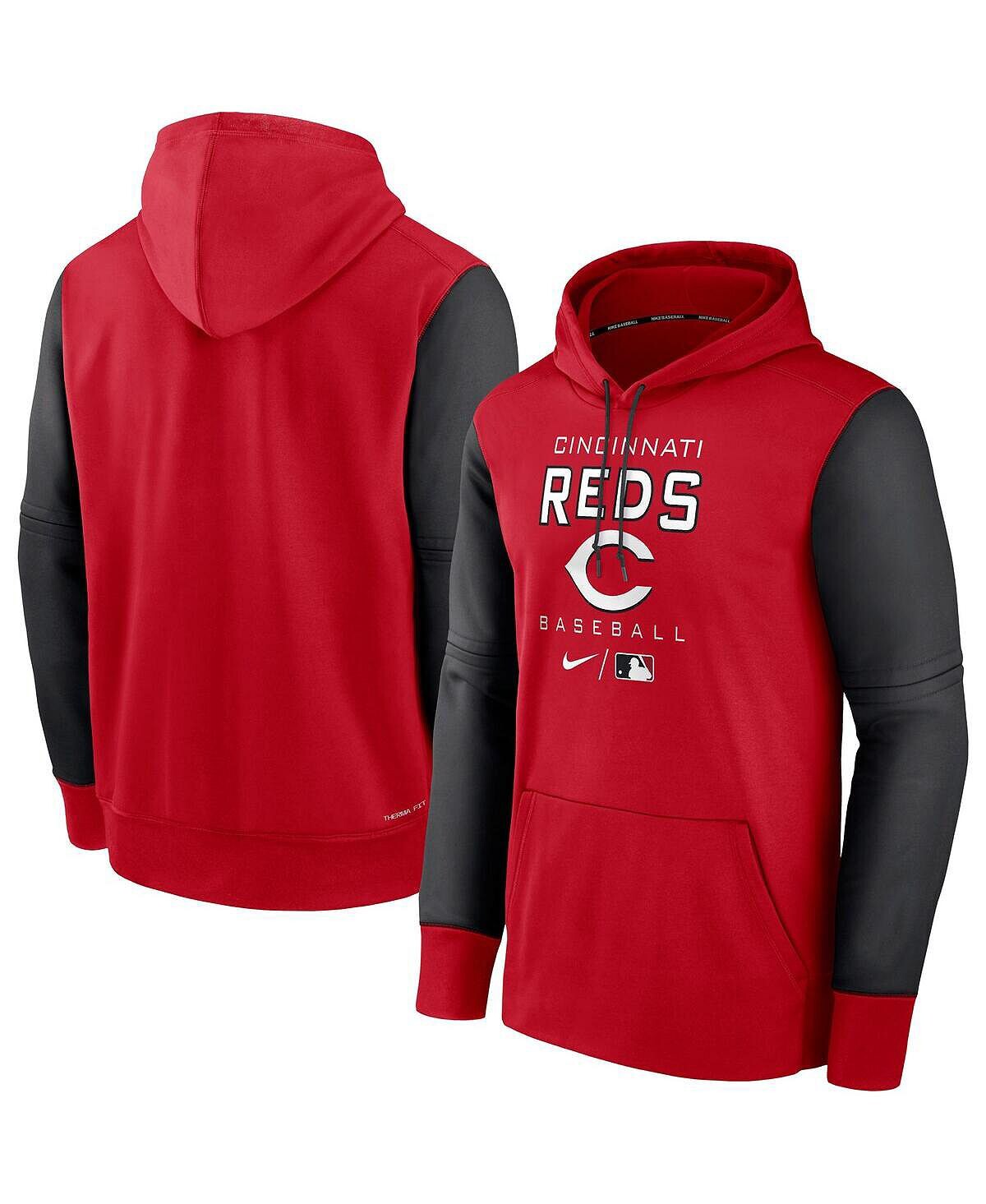 

Мужская красная и черная толстовка с капюшоном cincinnati reds authentic collection performance Nike, мульти