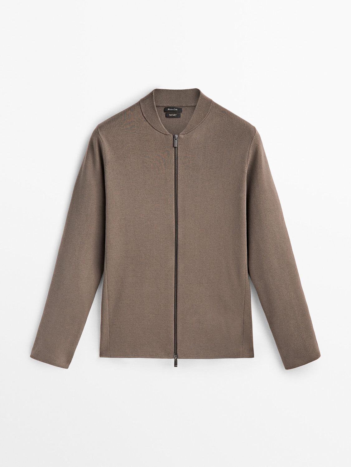 

Кардиган Massimo Dutti knit bomber-style, бежевый