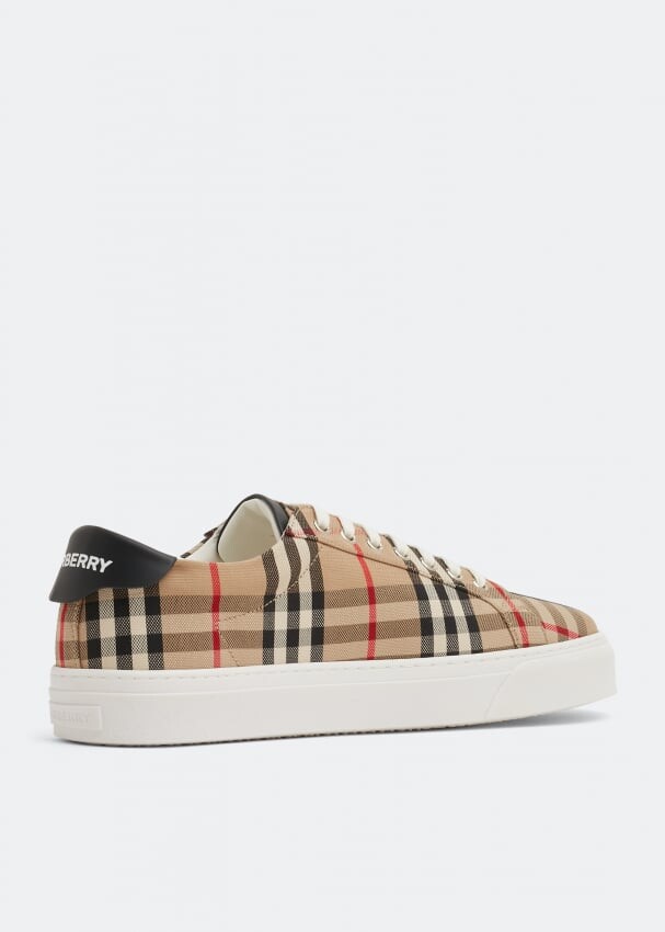 Burberry vintage check and leather sneakers online