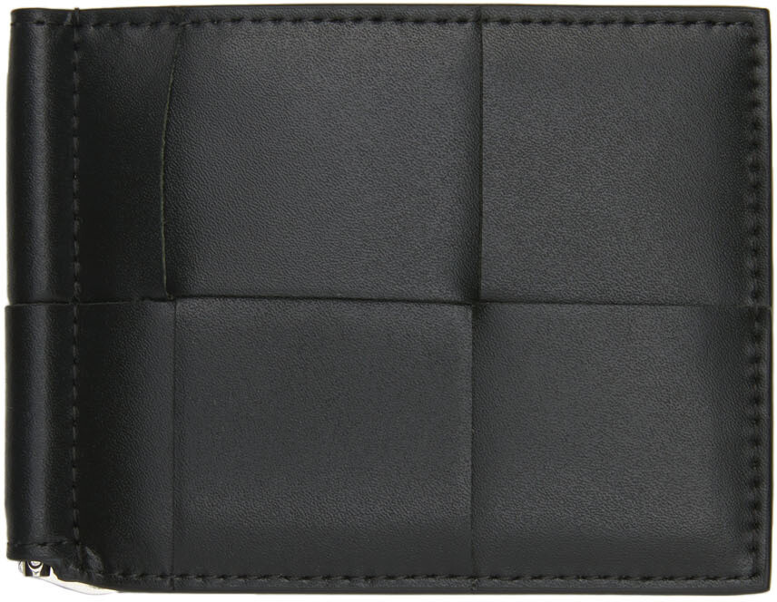 

Черный бумажник Intreccio с зажимом для купюр Bottega Veneta
