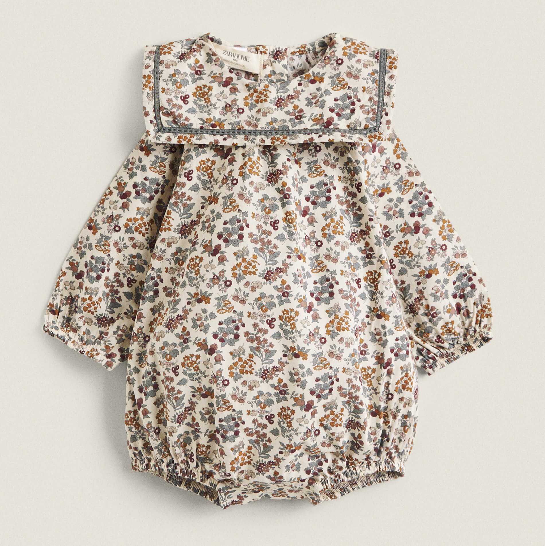детское летнее боди с круглым вырезом с цветочным принтом Боди Zara Home Floral Print Fabric Children's