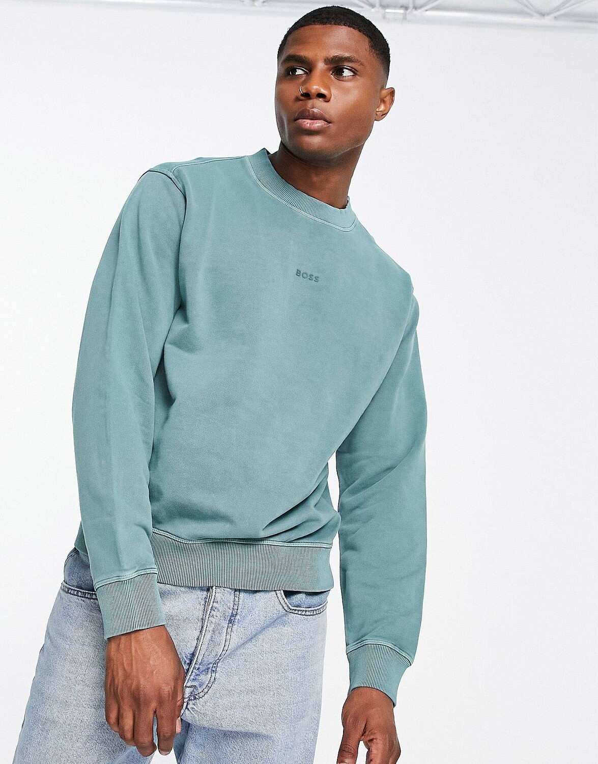 

Зеленая открытая толстовка BOSS Casual Wefade