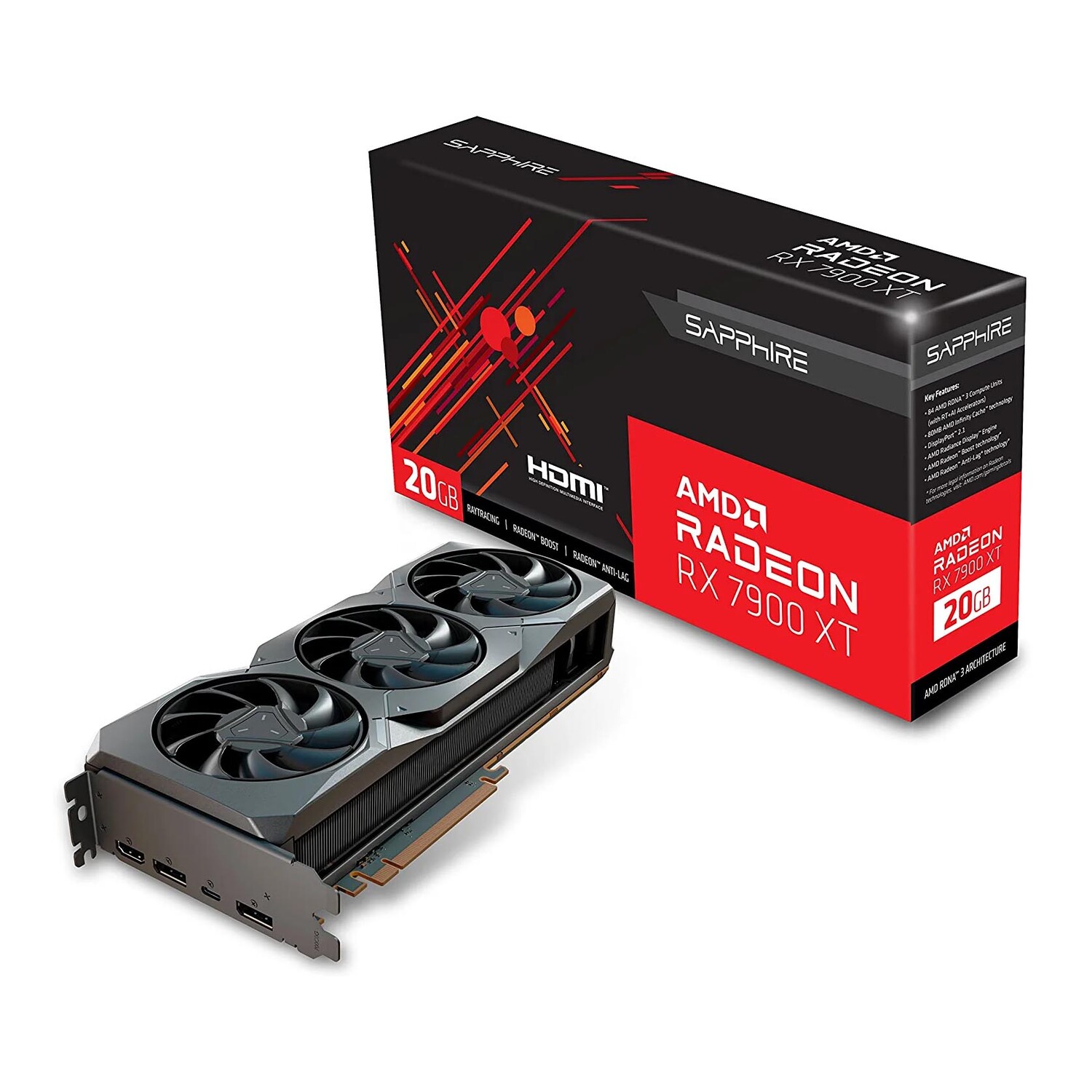 

Видеокарта Sapphire RX 7900 XT, 20 Гб, 21323-01-20G