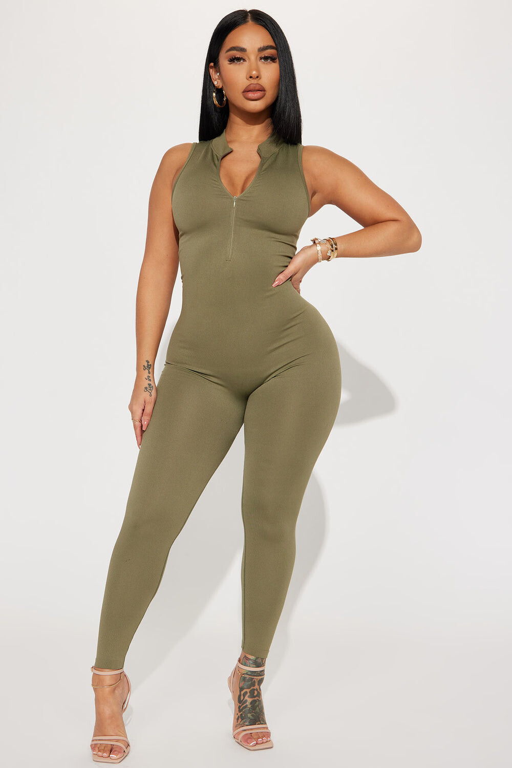 

Комбинезон Fashion Nova 51915, оливковый