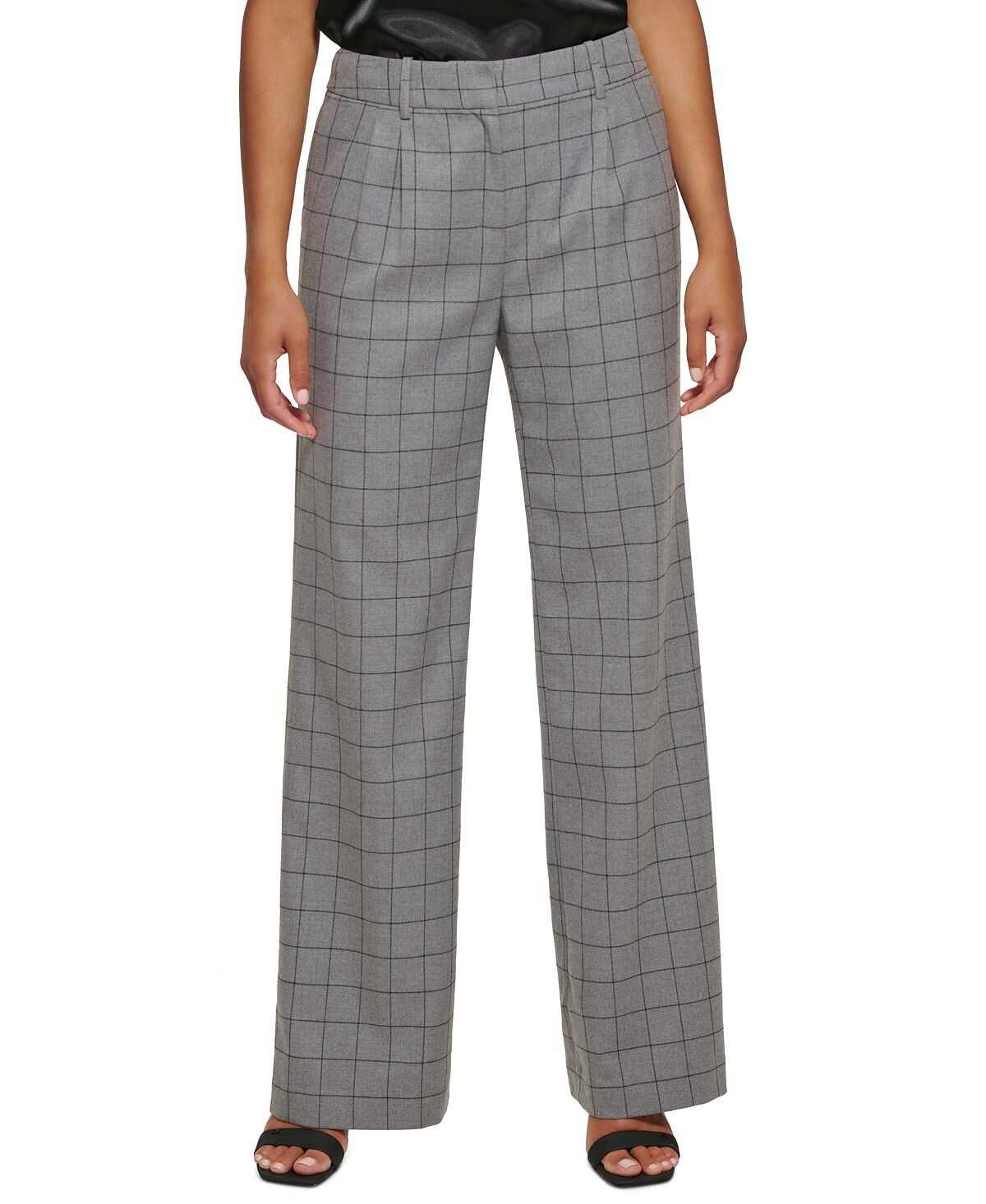 

Женские широкие брюки windowpane Calvin Klein, мульти