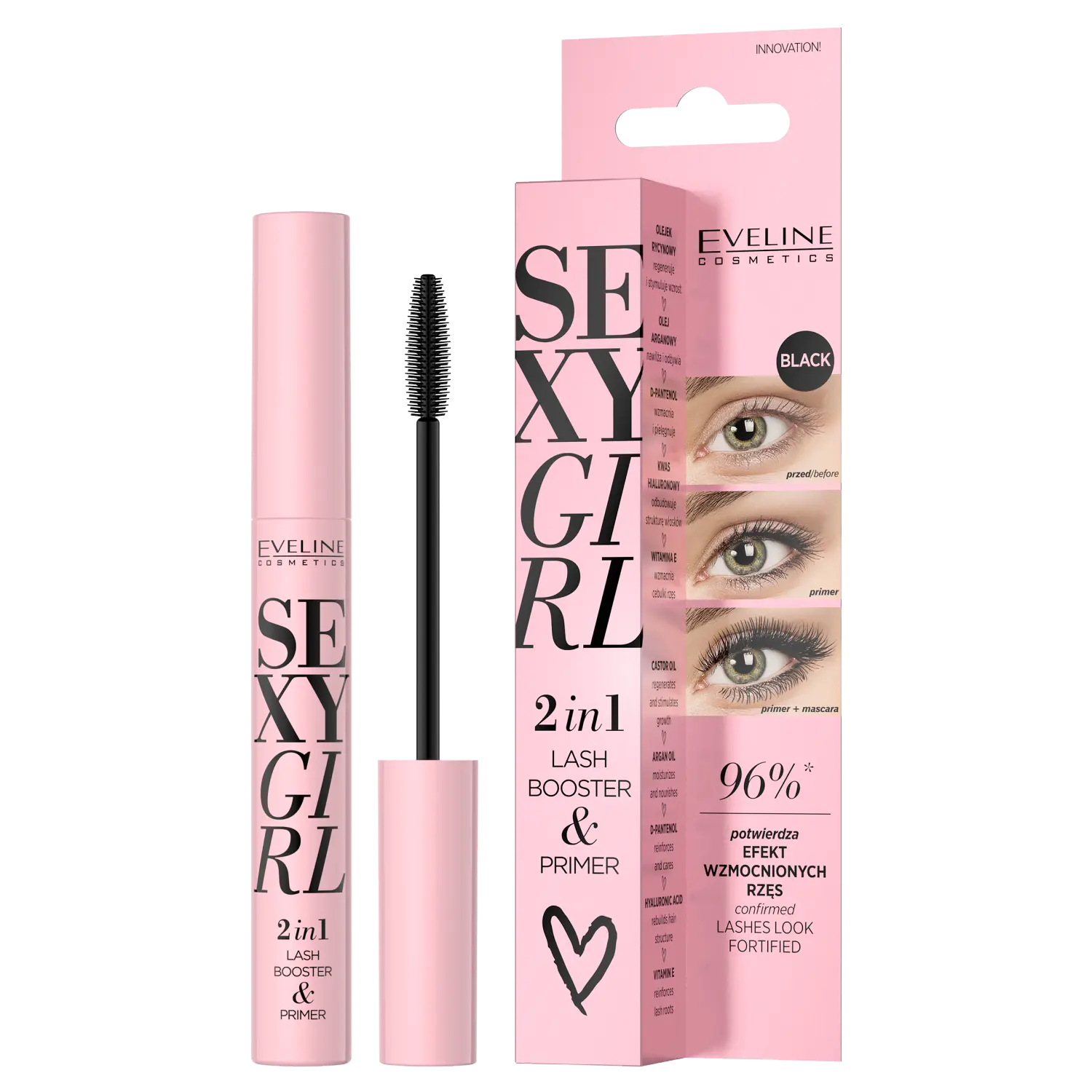 

Eveline Cosmetics Sexy Girl кондиционер и праймер 2в1 для ресниц, 10 мл