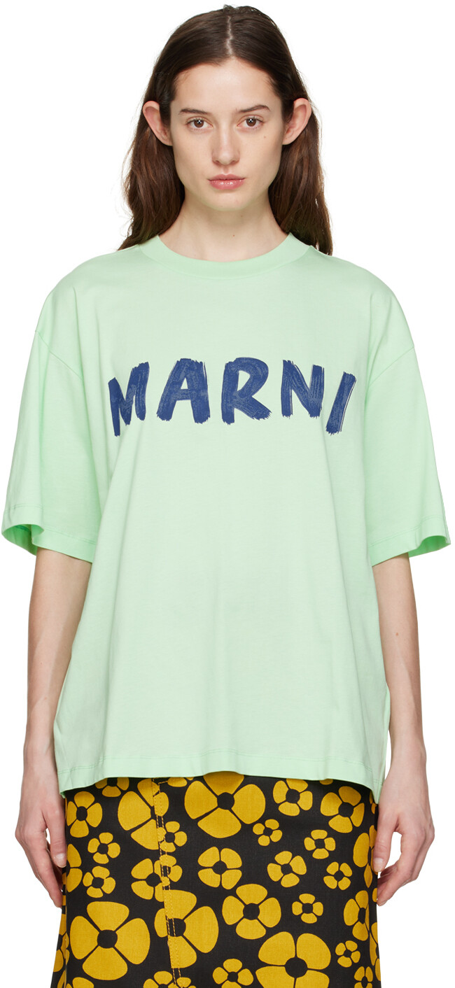 

Зеленая футболка с принтом Marni