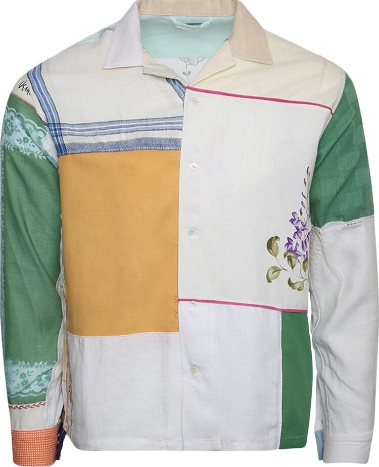 

Рубашка Bode Patchwork Napkin Long-Sleeve Shirt 'Multicolor', разноцветный